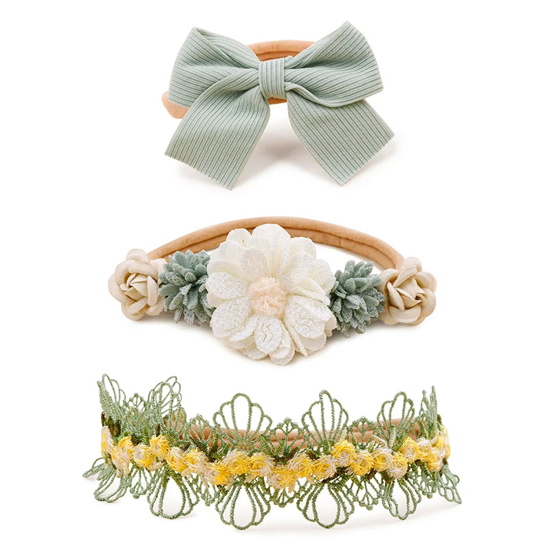 Kit de 3 Faixa de Cabeça Florida