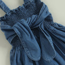 Macacão Jeans com Laço