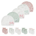 Conjunto com 5 Pares de Gorrinhos e Luvas (10pçs) - Menina