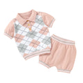 Conjunto em Tricot com Pulôver e Shorts - 2pçs