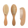 Kit de Escova de Cabelo – Madeira Natural e Lã Macia