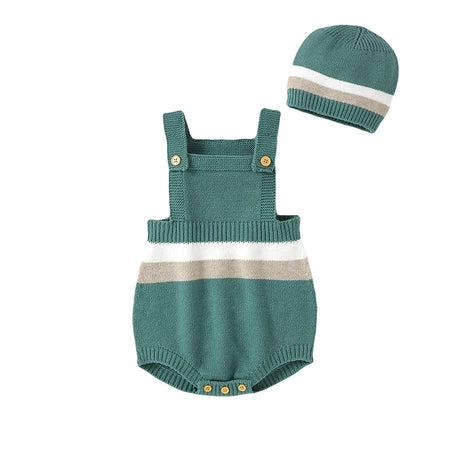Conjunto Romper e Touca rm Tricot - 2pçs