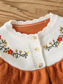 Macacão de Tricot Floral com Babados