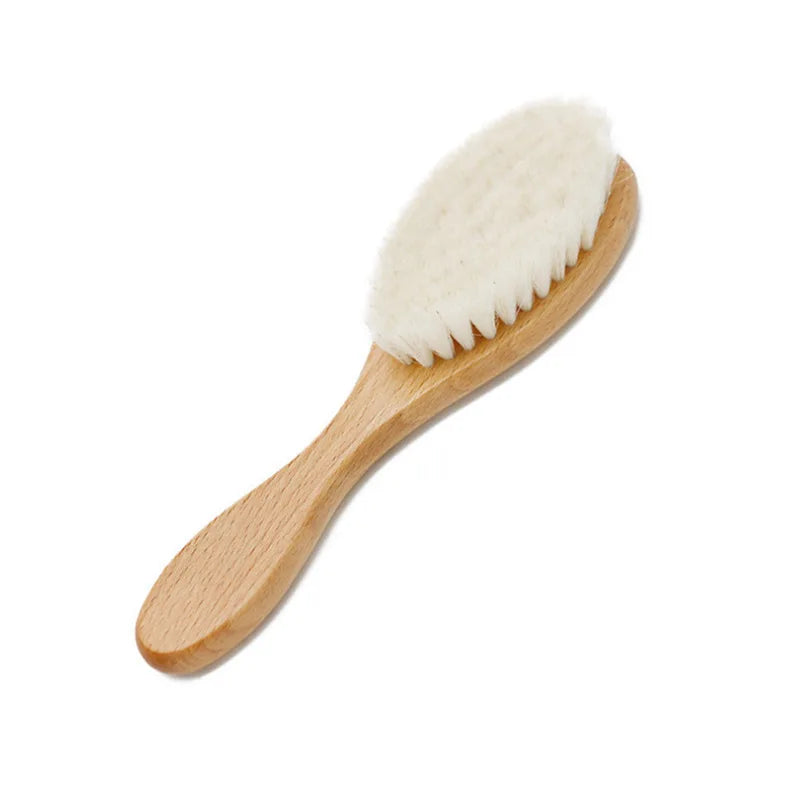 Kit de Escova de Cabelo – Madeira Natural e Lã Macia