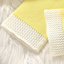 Conjunto Casaco Suéter, Calça e Chapéu em Tricot - 3pçs