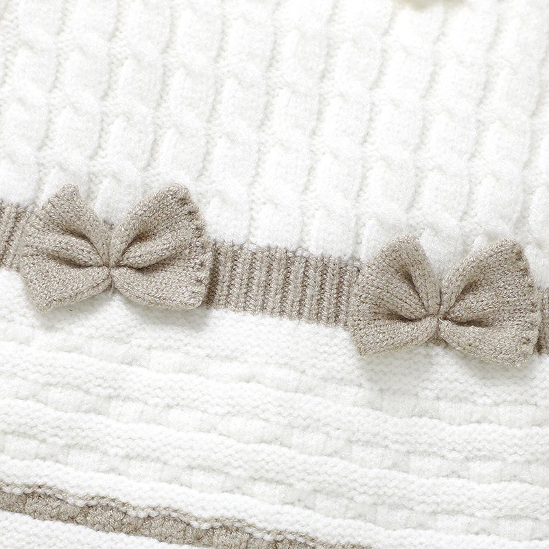 Conjunto Macacão Manga Longa e Chapéu em Tricot - 2pçs