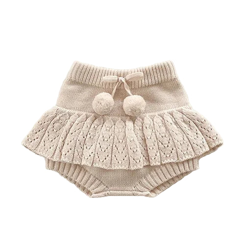 Conjunto em Tricot Suéter e Calcinha com Babado - 2pçs