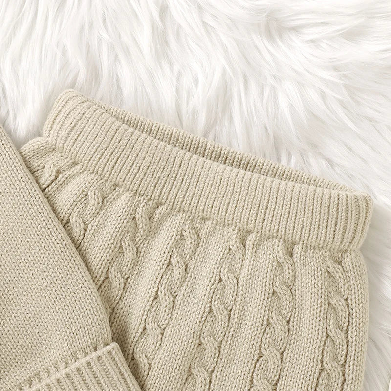 Conjunto Casaco Suéter e Calça em Tricot - 2pçs