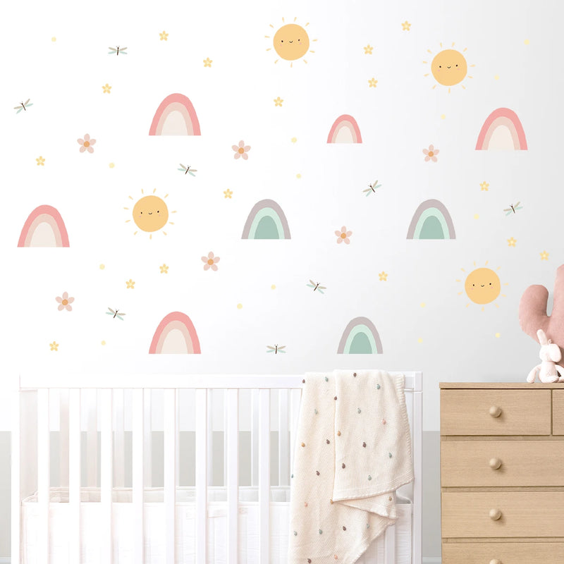 Adesivos de Parede Arco-Íris Boho