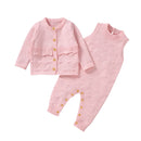 Conjunto Casaco Cardigan e Macacão em Tricot - 2pçs