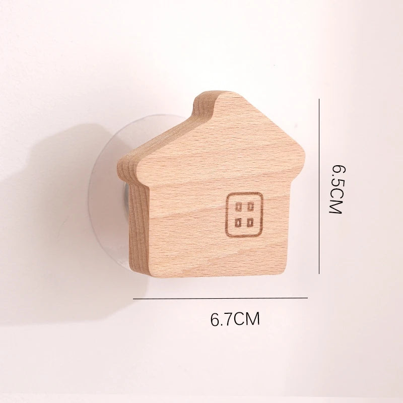 Gancho de Madeira com Formato de Animal