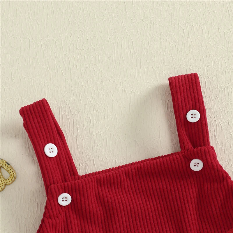 Macacão de Veludo Cotelê Sem Mangas