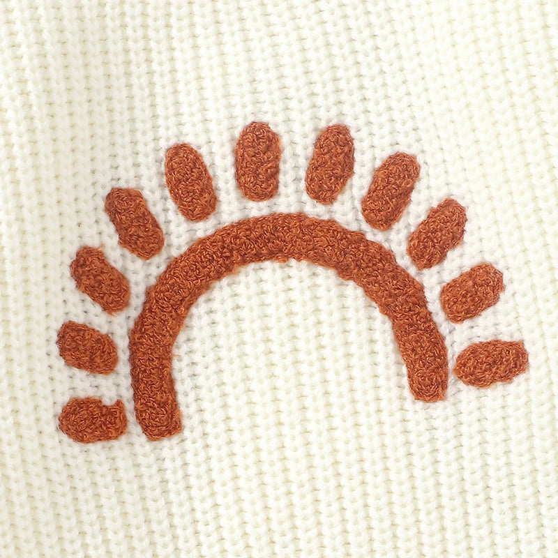 Casaco Suéter Manga Longa em Tricot