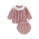 Conjunto Casaco Cardigan e Shorts em Tricot - 2pçs