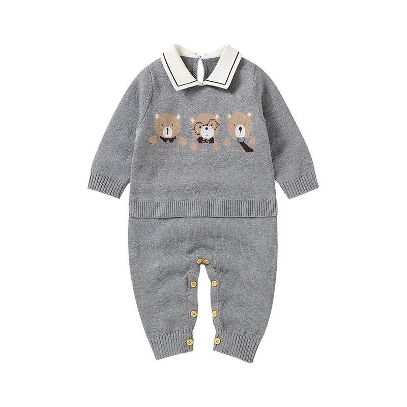 Conjunto Macacão Manga Longa e Manta em Tricot - 2pçs