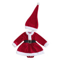 Conjunto Body Vestido + Gorro Natalino em Veludo - 2pçs