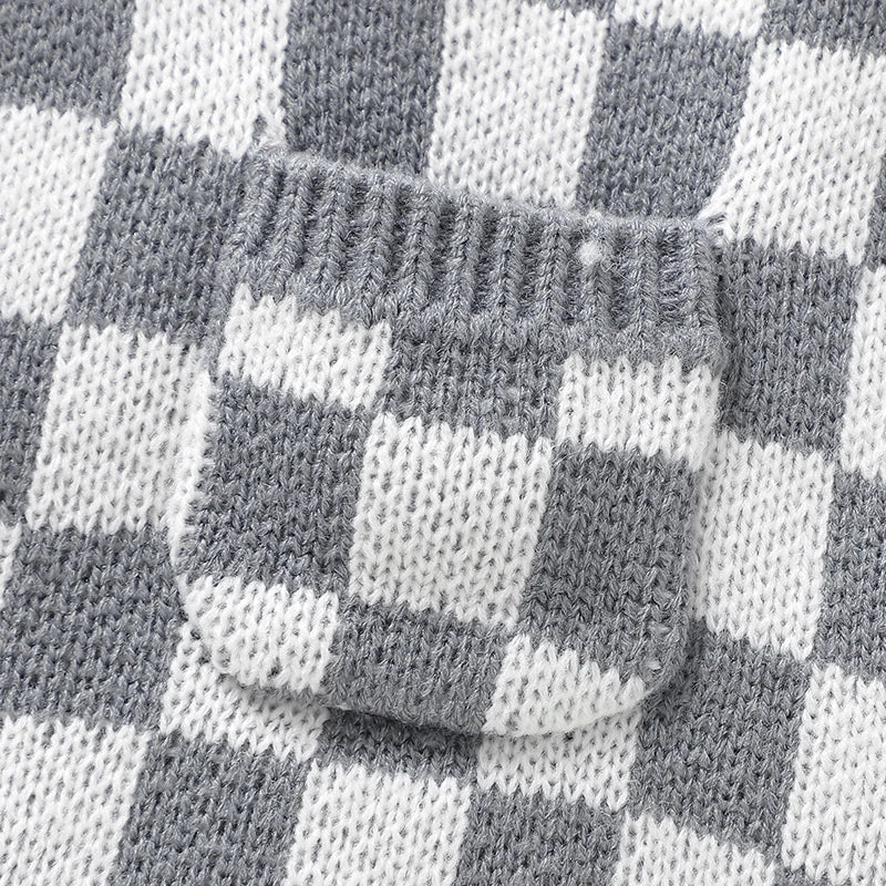 Macacão em Tricot Xadrez