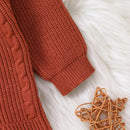 Macacão Canelado Manga Longa em Tricot