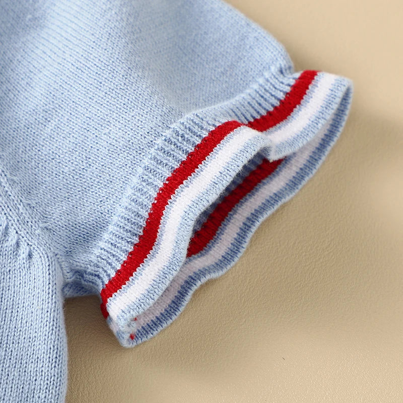 Conjunto Pulôver e Shorts em Tricot - 2pçs