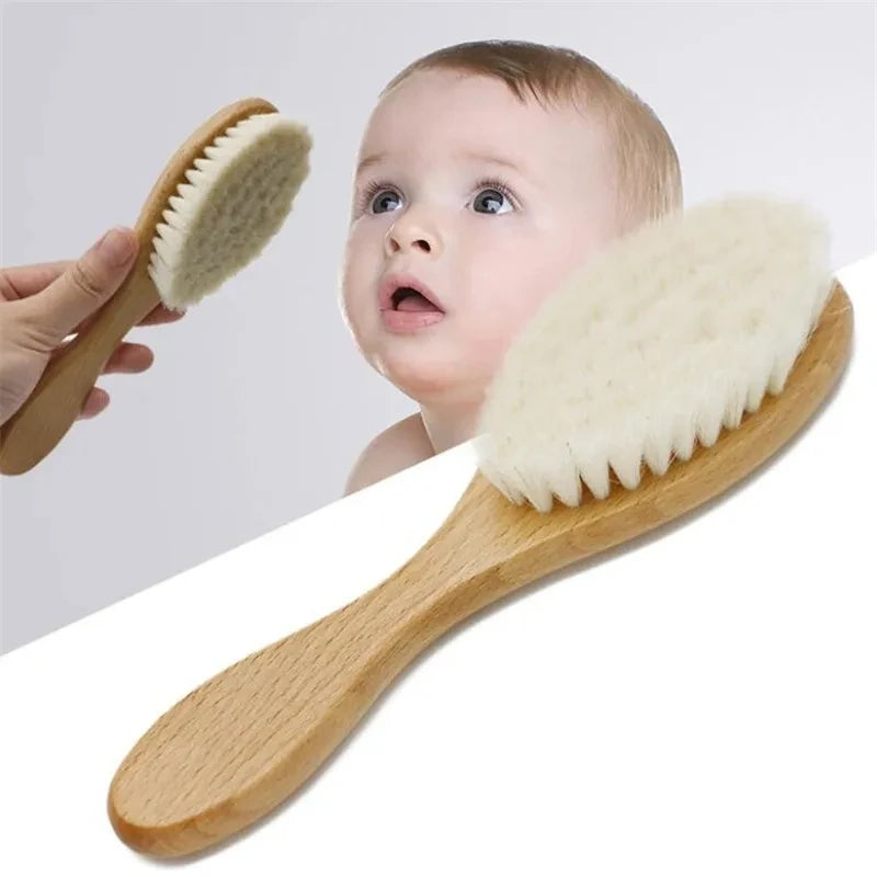 Kit de Escova de Cabelo – Madeira Natural e Lã Macia
