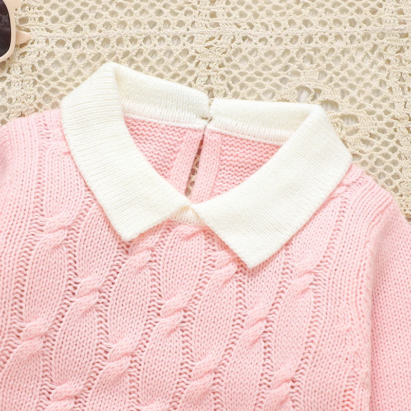 Conjunto Casaco Suéter e Calça em Tricot - 2pçs