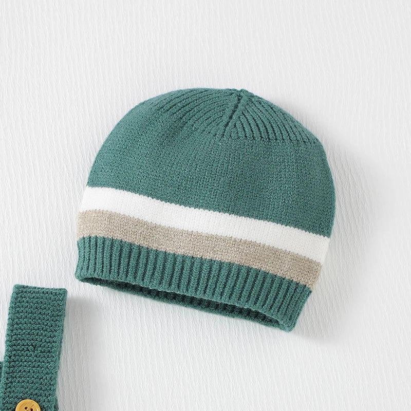 Conjunto Romper e Touca rm Tricot - 2pçs