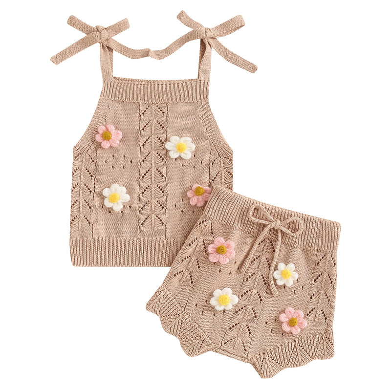 Conjunto Blusa e Shorts em Tricot