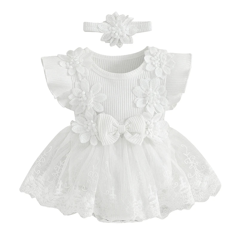Conjunto Macacão Vestido e Faixa Cabeça 2pçs