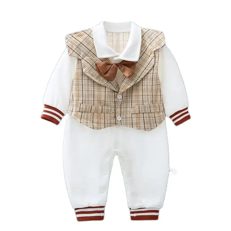 Conjunto Macacão Manga Longa e Colete Integrado - 2pçs