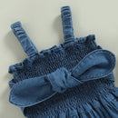 Macacão Jeans com Laço