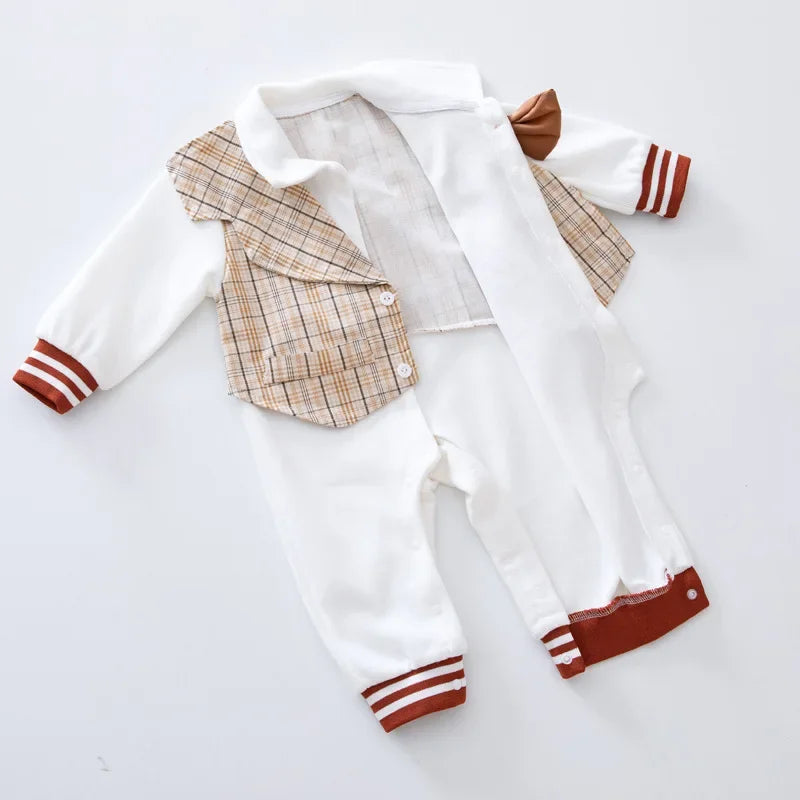 Conjunto Macacão Manga Longa e Colete Integrado - 2pçs
