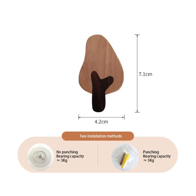 Gancho de Madeira com Formato de Animal