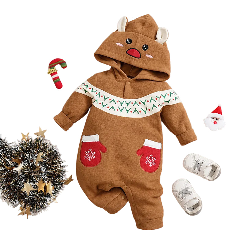 Macacão de Manga Comprida com Capuz