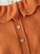 Macacão de Tricot Floral com Babados