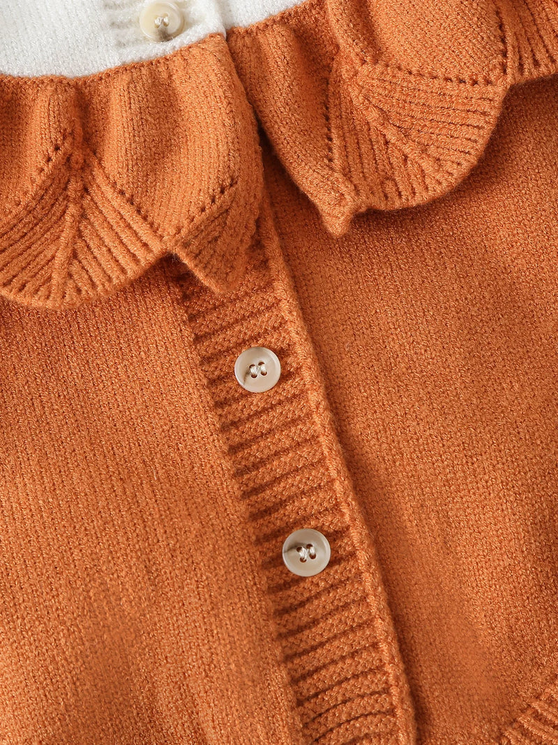 Macacão de Tricot Floral com Babados