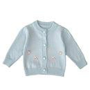 Casaco Cardigan em Tricot Detalhes em Bordado