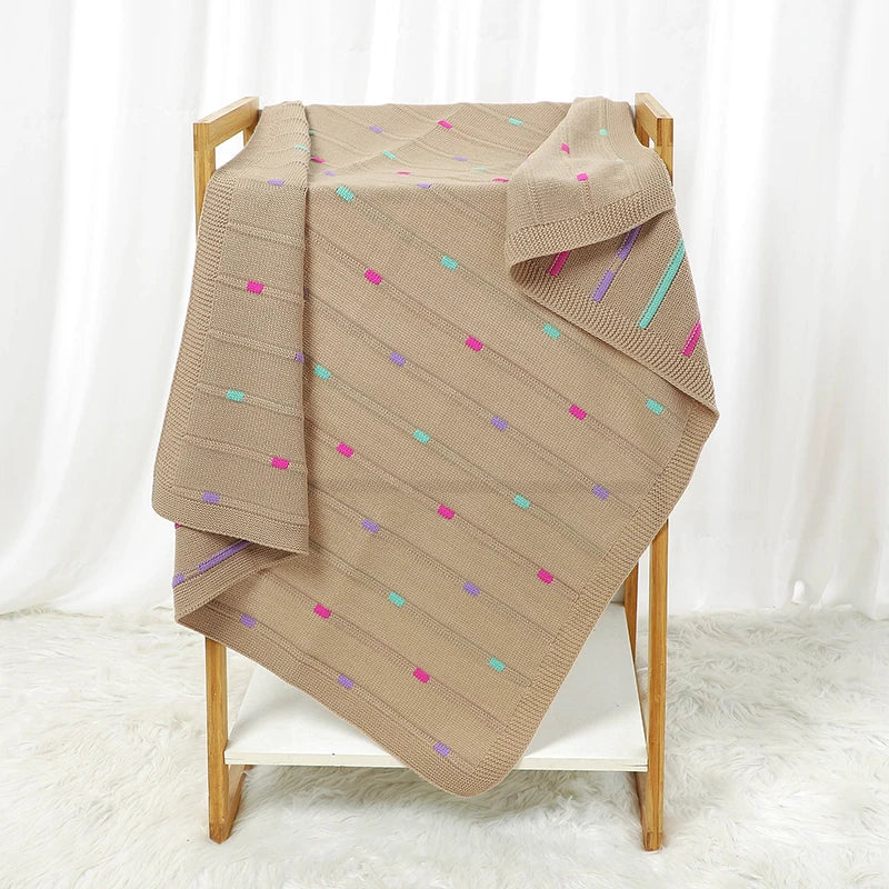 Manta em Tricot Tamanho: 100X80 cm