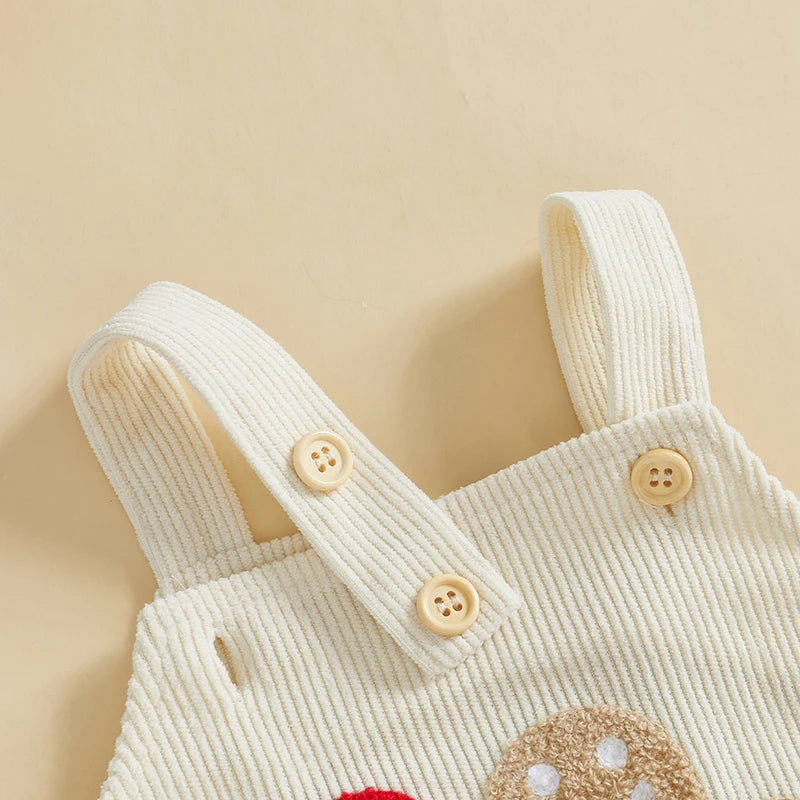 Macacão de Veludo sem Mangas e Bordado