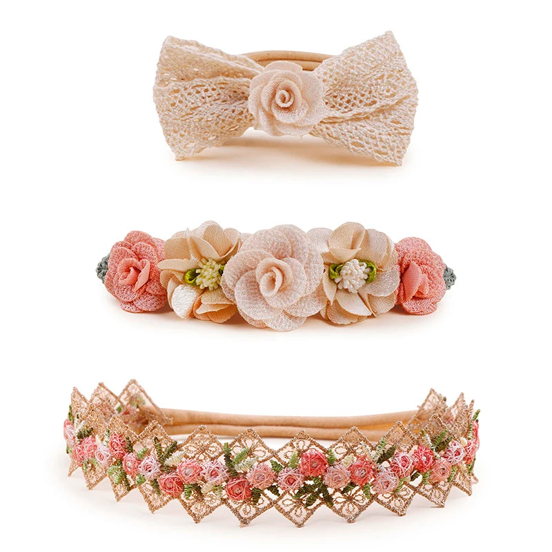 Kit de 3 Faixa de Cabeça Florida