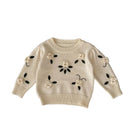 Casaco Suéter em Tricot com Bordado Floral em Crochê