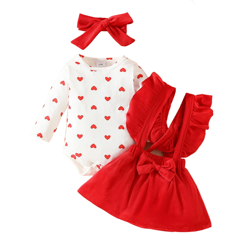 Conjunto Body e Saia Suspensa + Faixa de Cabeça - 3pçs