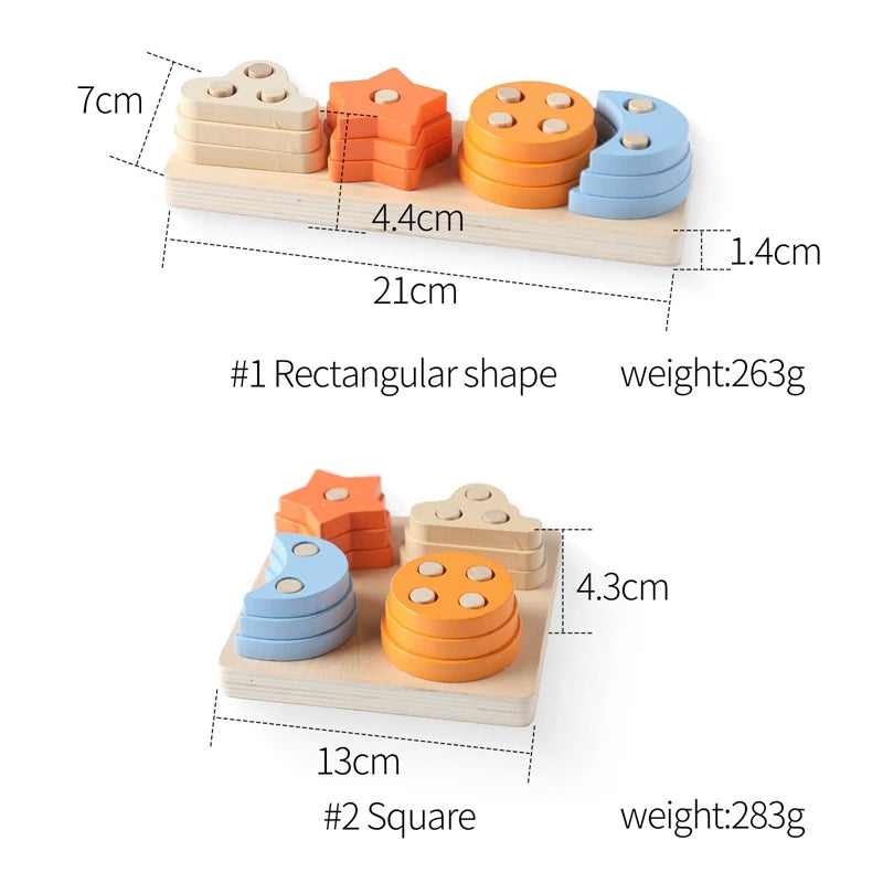 Bloco de Madeira Educativo Montessori