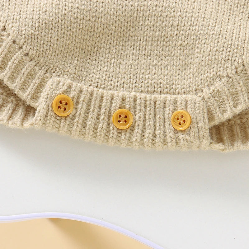 Conjunto Romper e Chapéu em Tricot