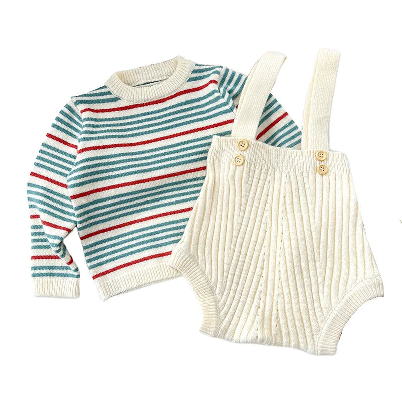 Casaco Suéter e Romper em Tricot