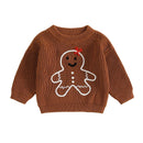 Casaco Suéter em Tricot Boneco de Gengibre