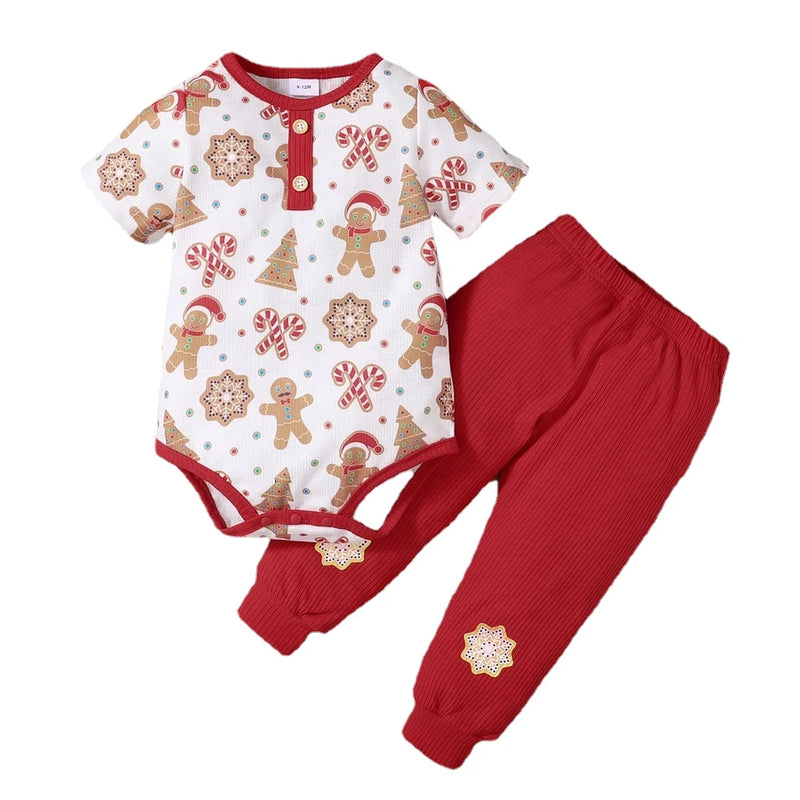 Conjunto Body Manga Curta e Calça - 2pçs