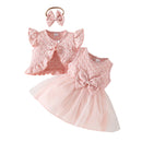 Conjunto Casaco, Vestido e Faixa de Cabeça - 3 pçs