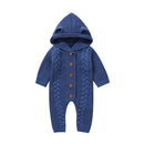 Macacão Manga Longa com Capuz em Tricot