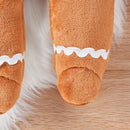 Macacão de Bolinhas Marrom com Gravata Borboleta