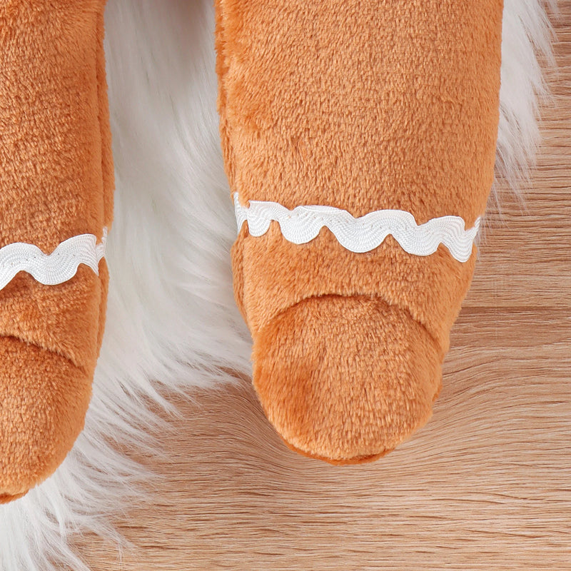 Macacão de Bolinhas Marrom com Gravata Borboleta